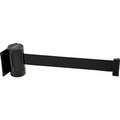 Global Industrial Wall Mount Retractable Belt Barrier, Black Case W/7-1/2' Black Belt 708410BK